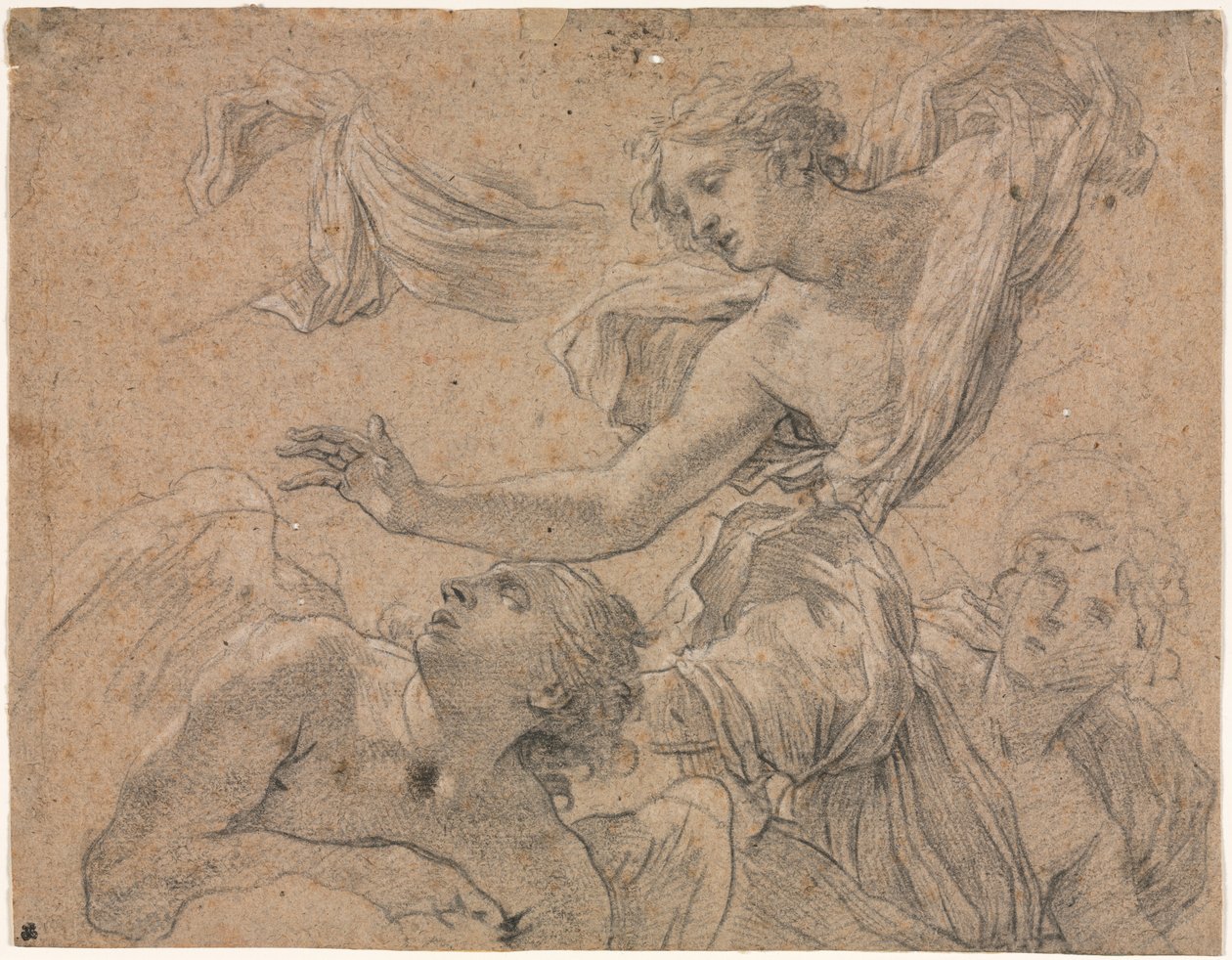 Studies of Angels reto, 1655-1660. de Michel Dorigny