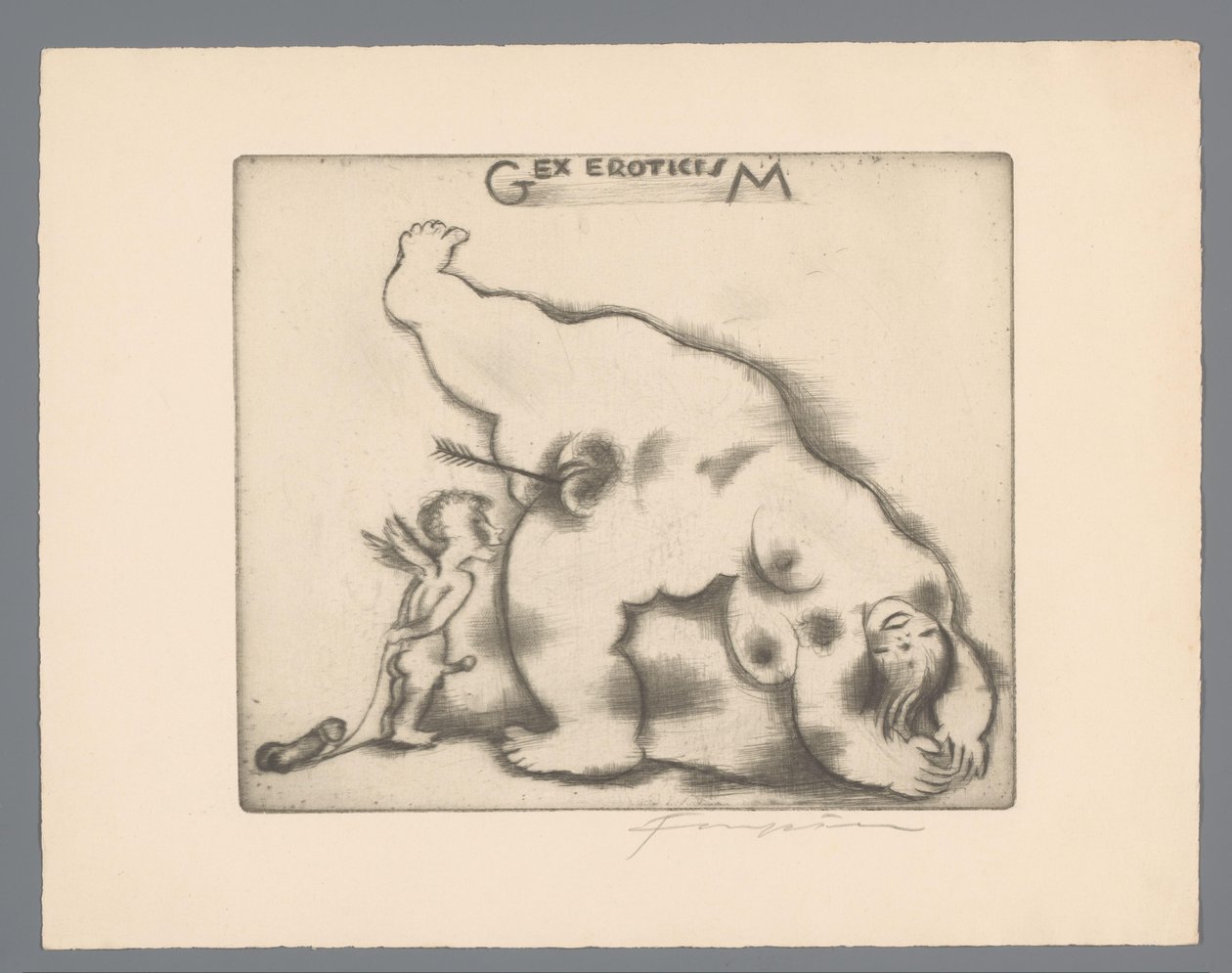 Ex libris van Gianni Mantero
Gex eroticisM (título sobre o objecto) de Michel Fingesten (signed by artist)