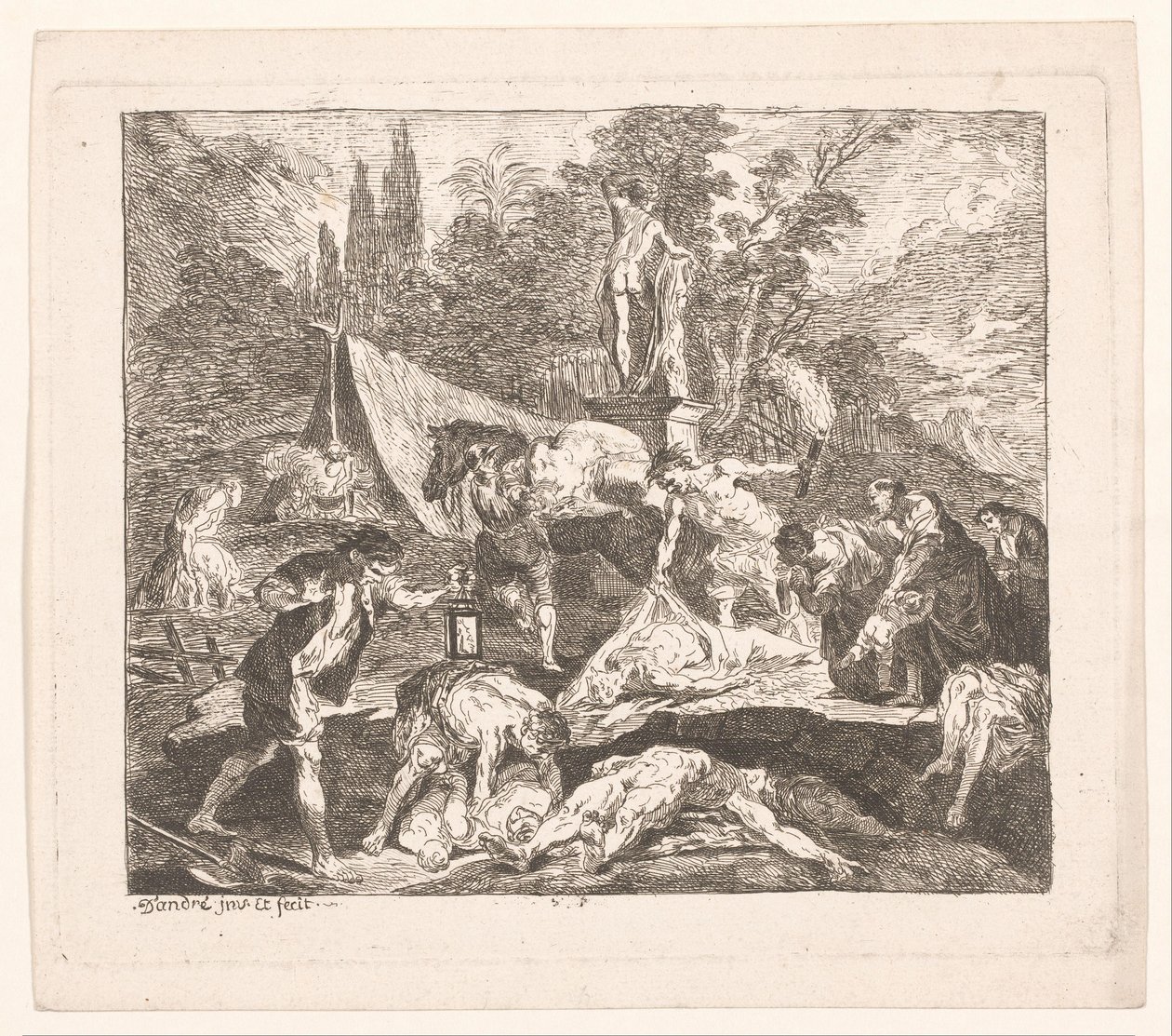 Enterrando os mortos de Michel Francois Dandre Bardon