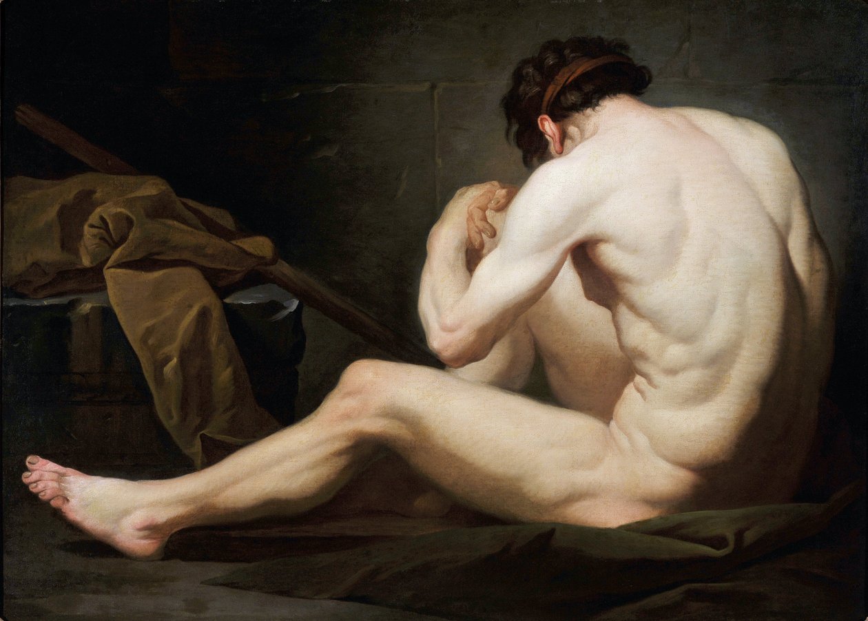 Academia do homem (óleo sobre tela) de Michel Francois Dandre Bardon