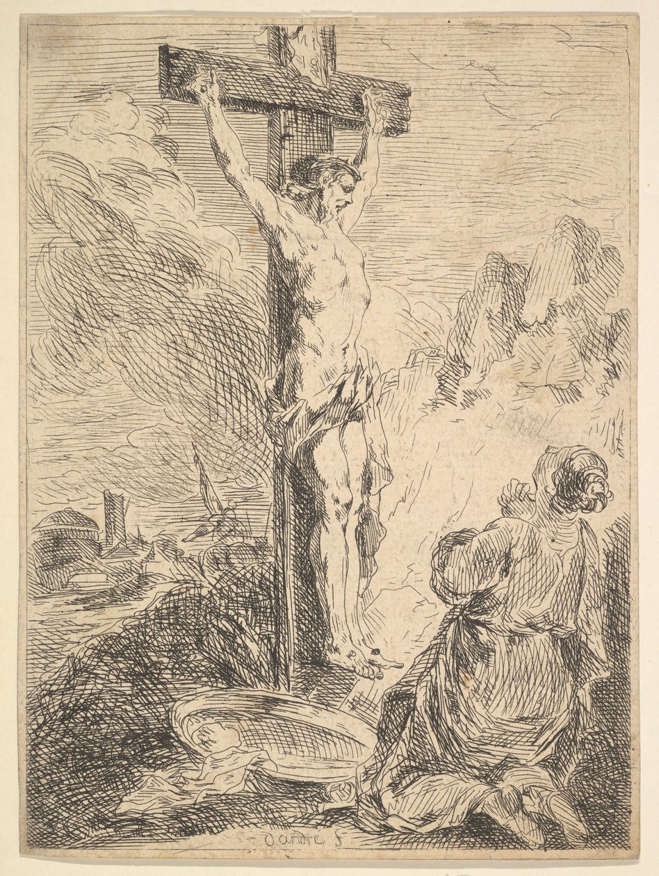 Maria Madalena orando ao pé da cruz, 1720-83. de Michel Francois Dandre Bardon