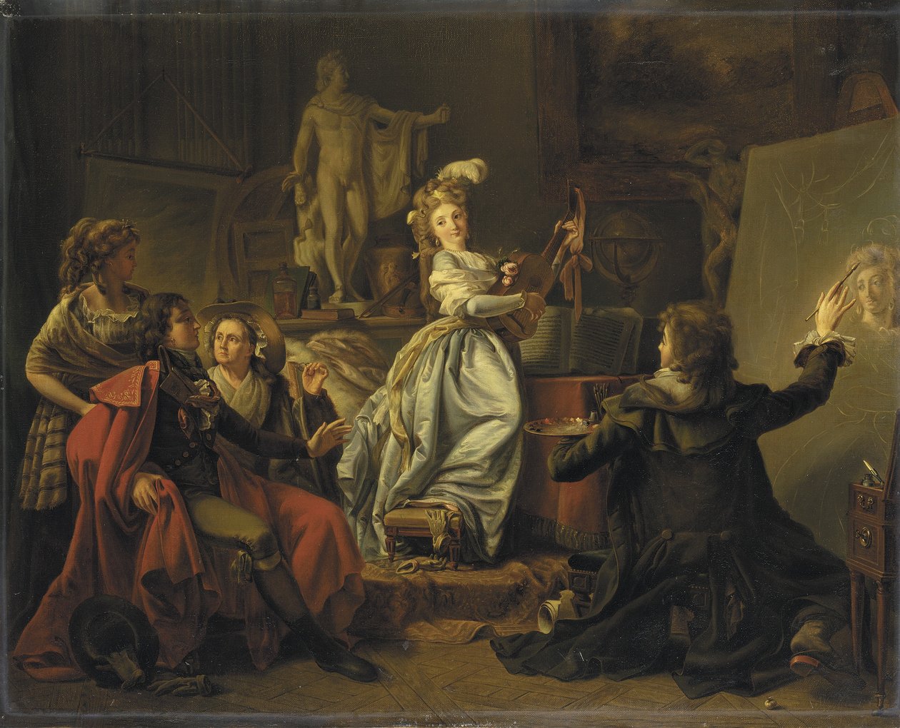 No estúdio do artista, c.1792-95 de Michel Garnier