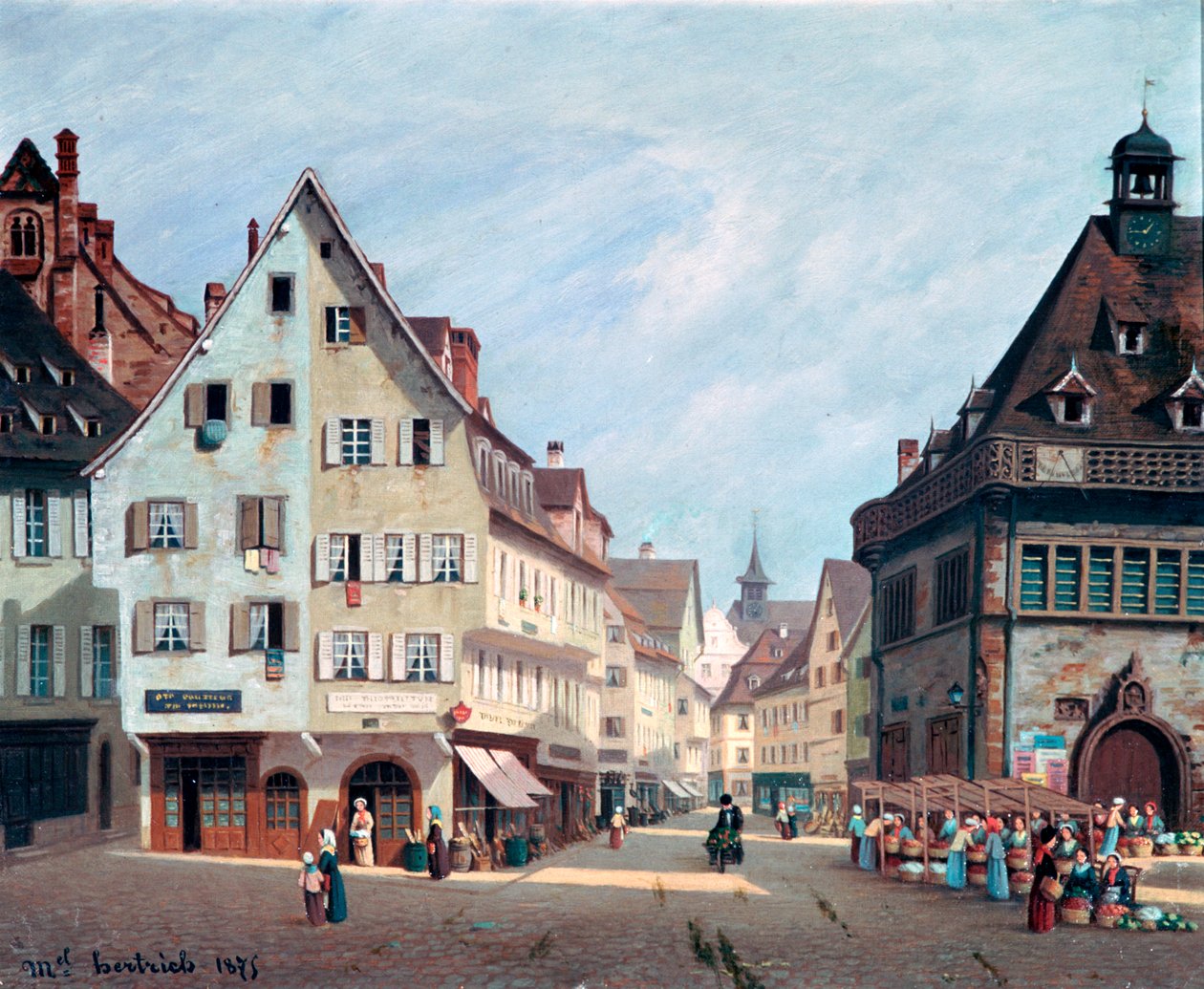 Praça Du Marche-Aux-Fruits, Colmar, 1875 de Michel Hertrich