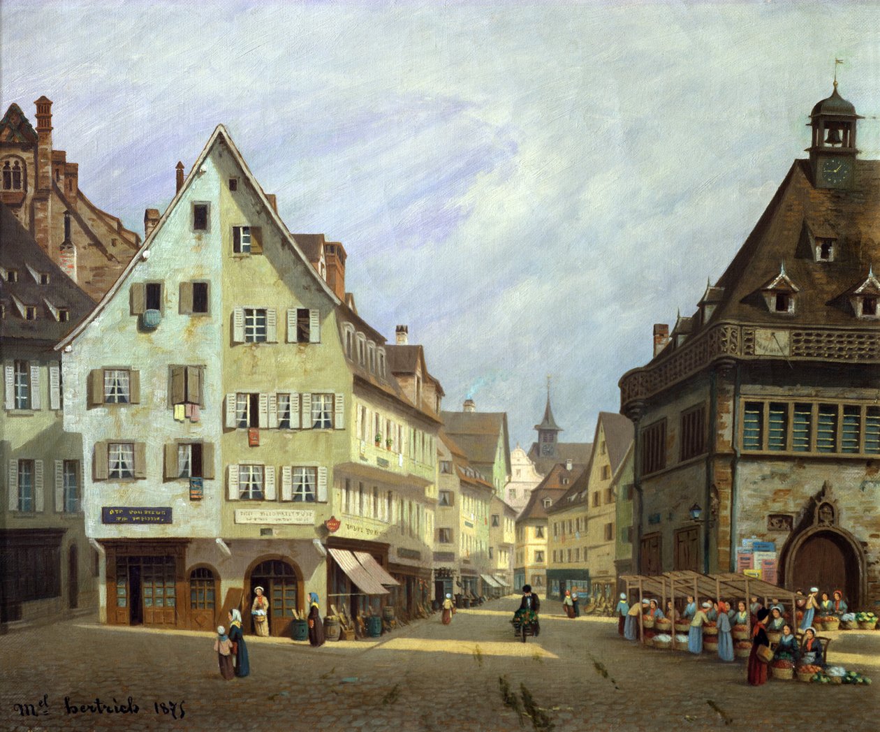 Praça de Marche-aux-Fruits, Colmar, 1875 de Michel Hertrich