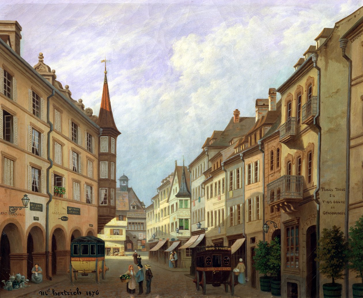 As arcadas, Grand Rue, Colmar, 1876 de Michel Hertrich