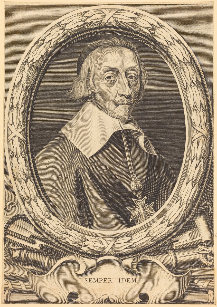 Armand Jean du Plessis, cardeal Richelieu de Michel Lasne