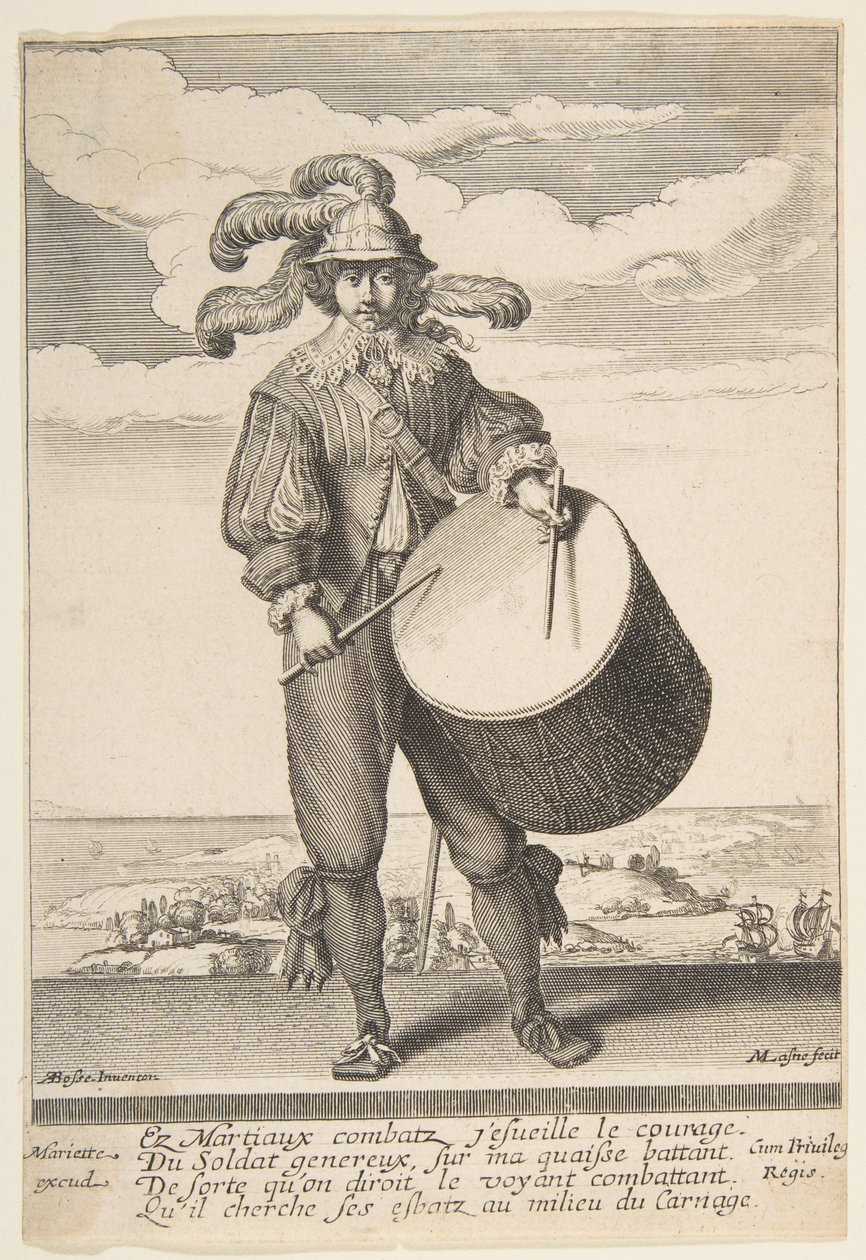 O baterista, 1620-1667. de Michel Lasne