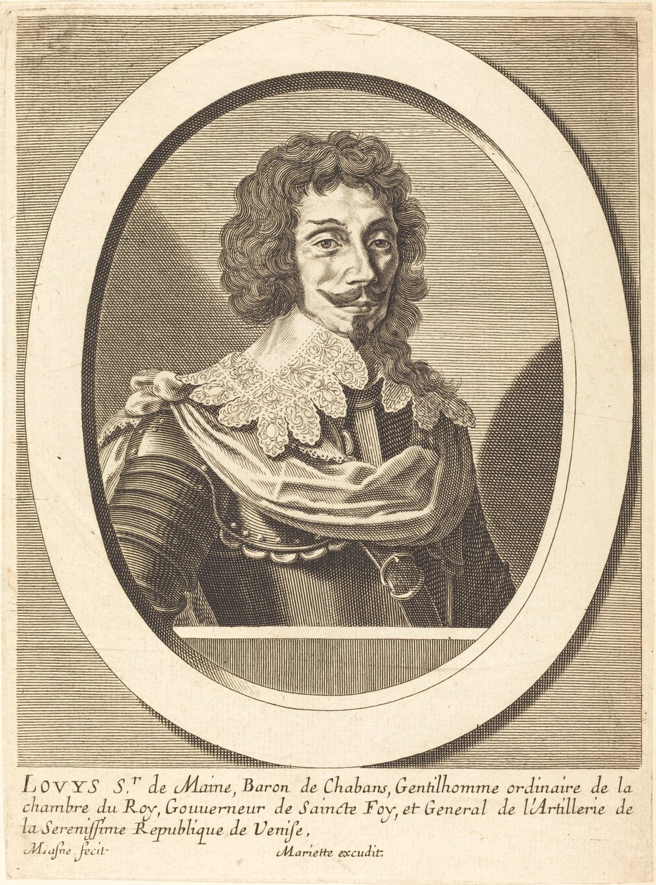 Louis Sieur do Maine de Michel Lasne after Pierre Jean Mariette