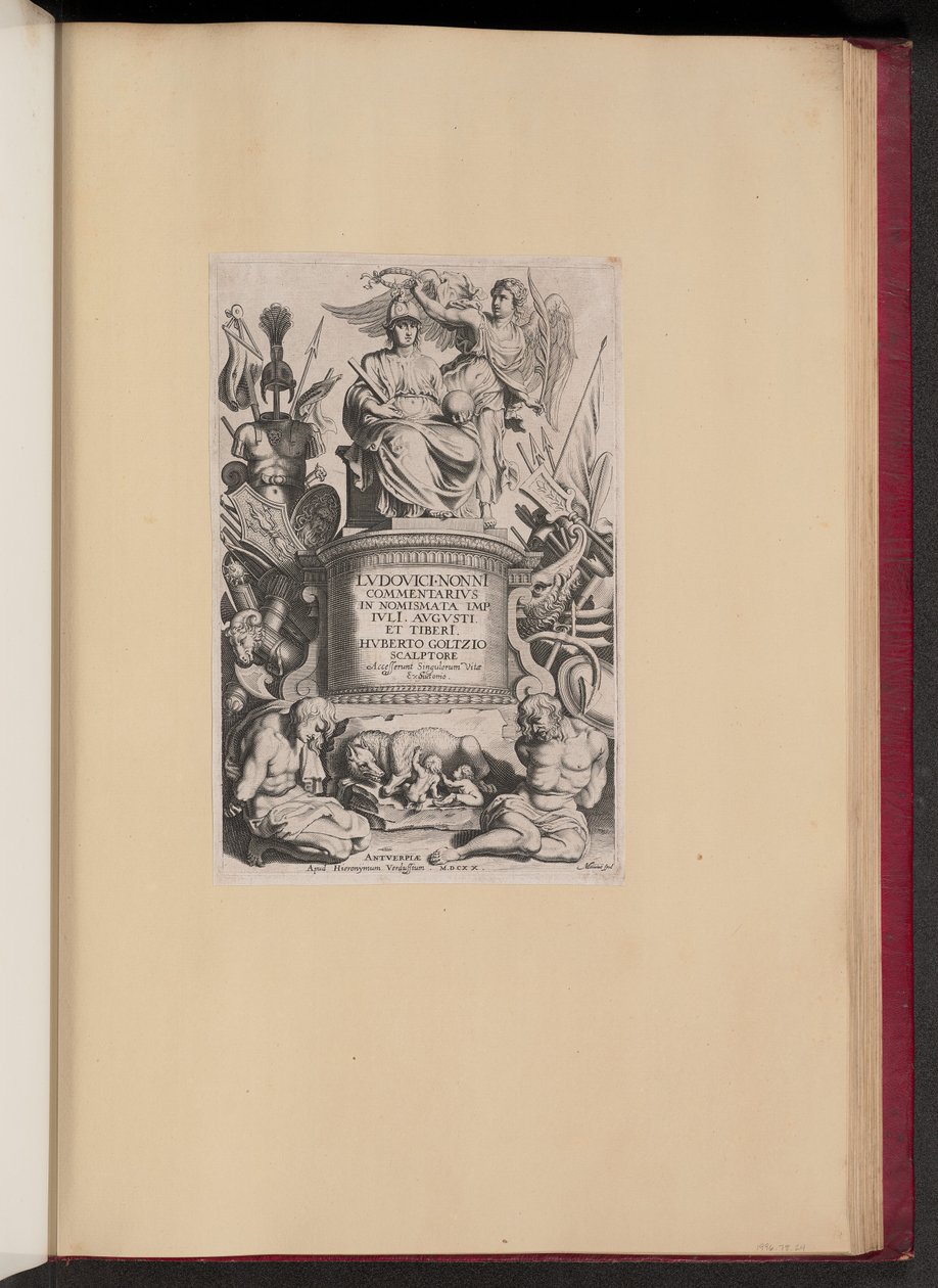 Página de rosto para Luigi Nonnius, Commentarius in Nomismata de Michel Lasne after Sir Peter Paul Rubens