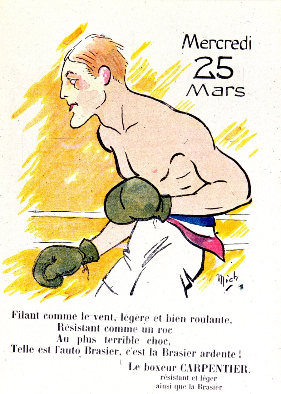 O boxeador Georges Carpentier, c.1920 de Michel Liebeaux
