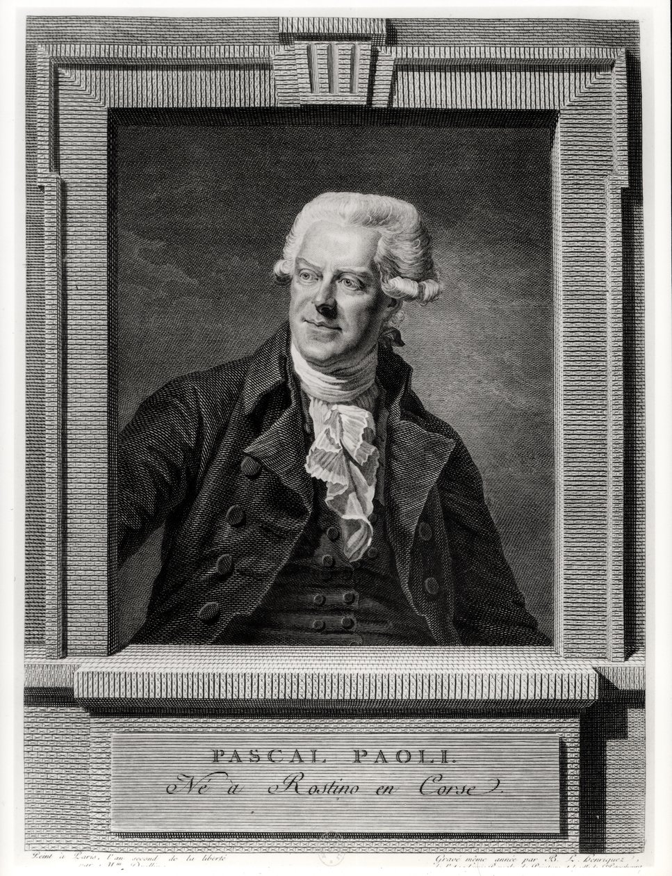 Retrato de Pascal Paoli, gravado por Benoit Louis Henriquez (1732-1806) 1793 de Michel Martin Drolling