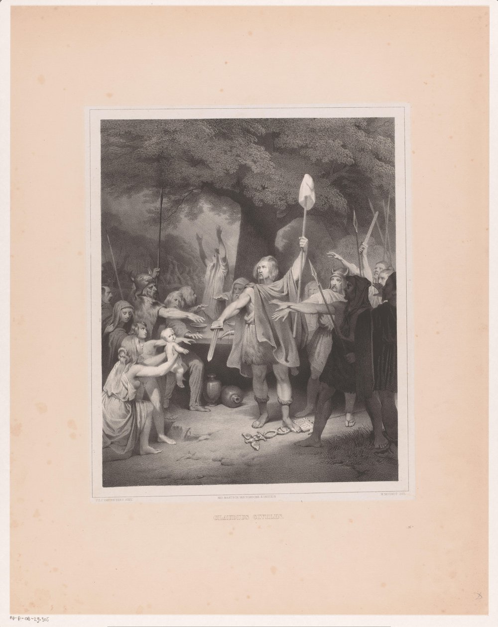Julius Civilis jura contra os romanos Claudius Civilis (título no objeto) de Michel Mourot
