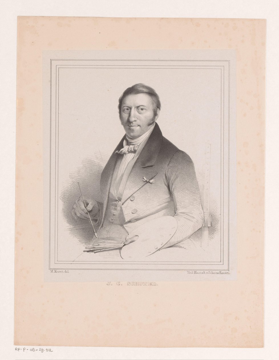 Retrato de Johannes Christian Dish de Michel Mourot