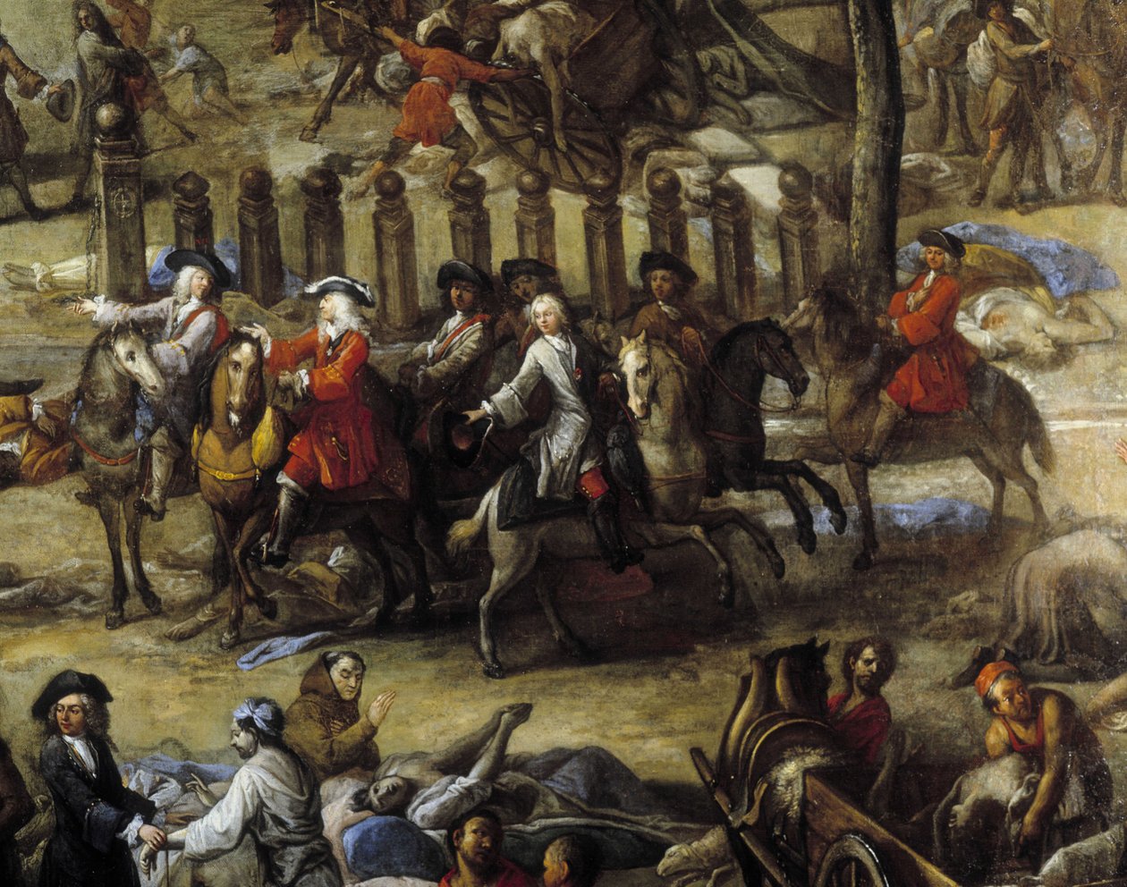 Vista do Cours (de Marselha) durante a praga de 1720 (óleo sobre tela) de Michel Serre