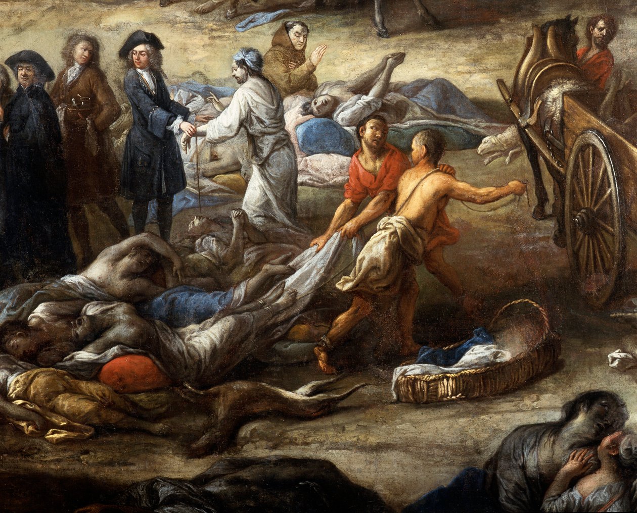 Vista do Cours (de Marselha) durante a praga de 1720 (óleo sobre tela) de Michel Serre