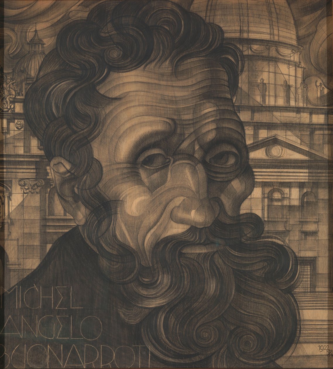 Portret de Michel Angelo Buonarroti de Michel de Klerk
