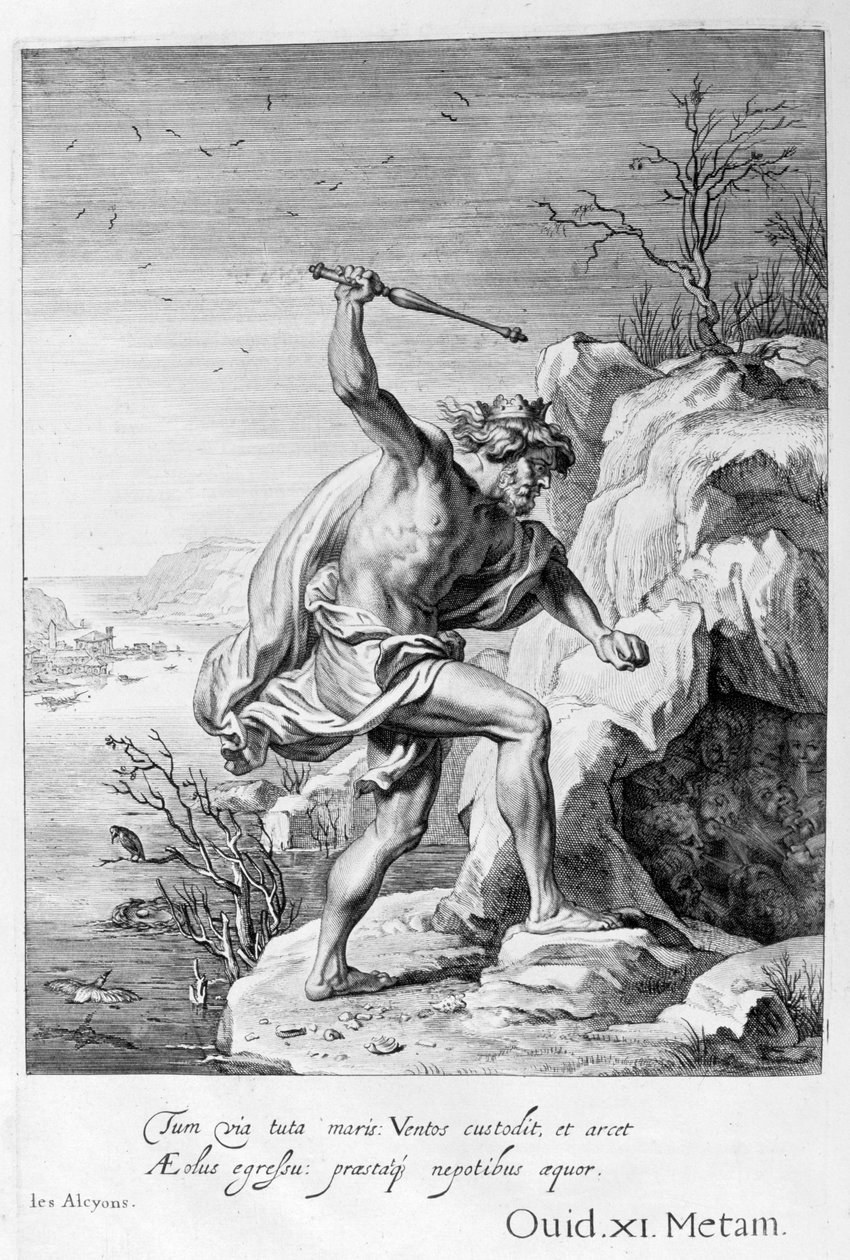 Alcyone e Ceyx transformados em pássaros, 1655 de Michel de Marolles