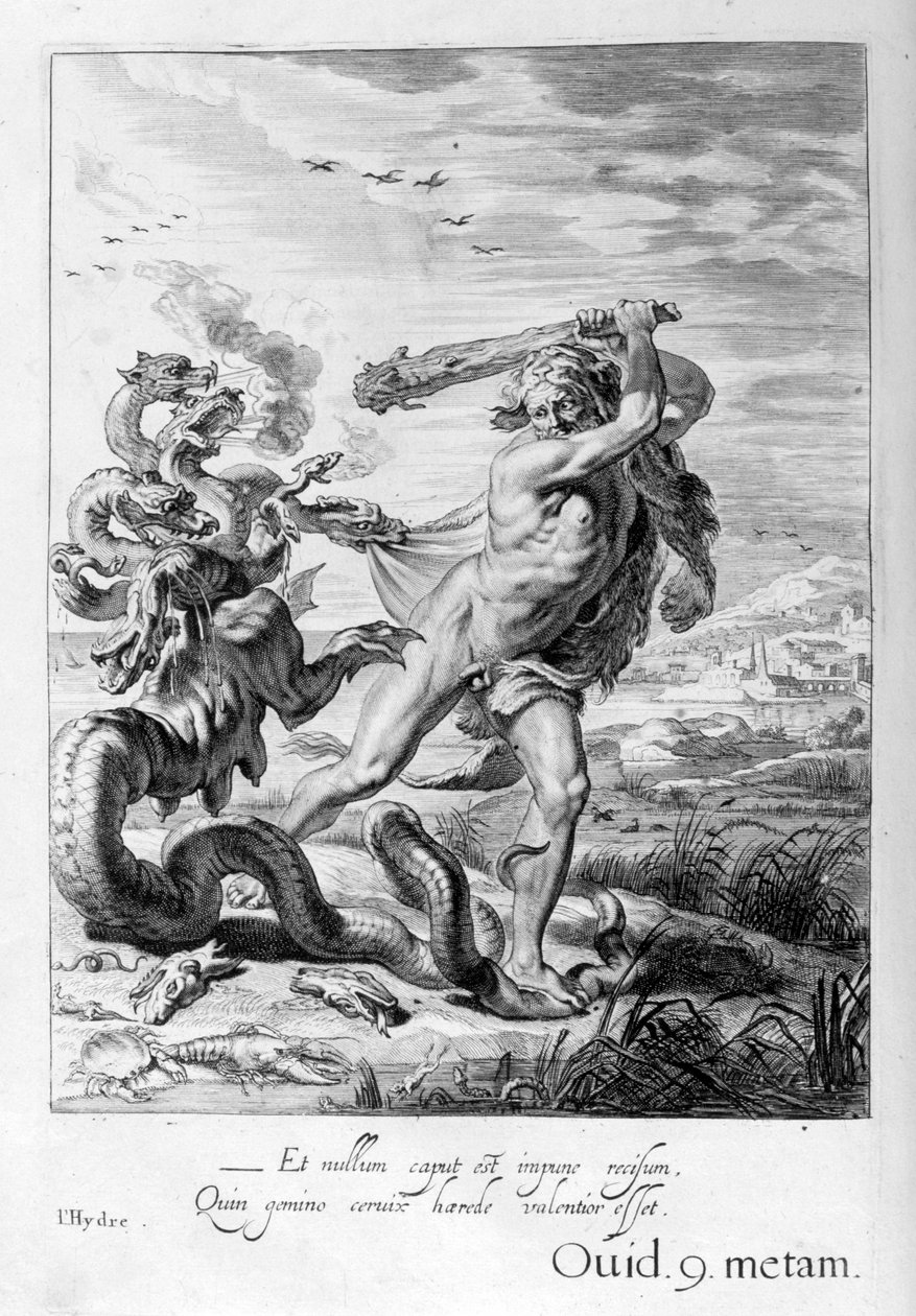 Hércules e a Hidra, 1655 de Michel de Marolles