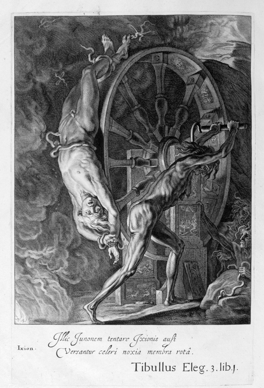 Ixion no Tártaro ao volante, 1655 de Michel de Marolles
