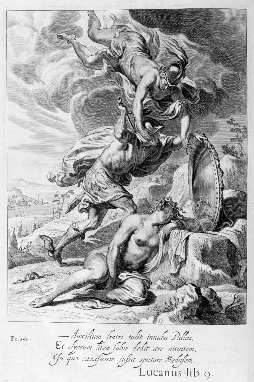 Perseu corta a cabeça de Medusas, 1655 de Michel de Marolles