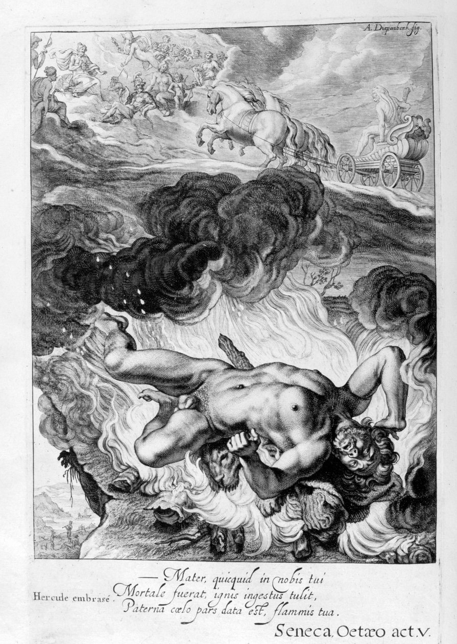 A morte de Hércules, 1655 de Michel de Marolles