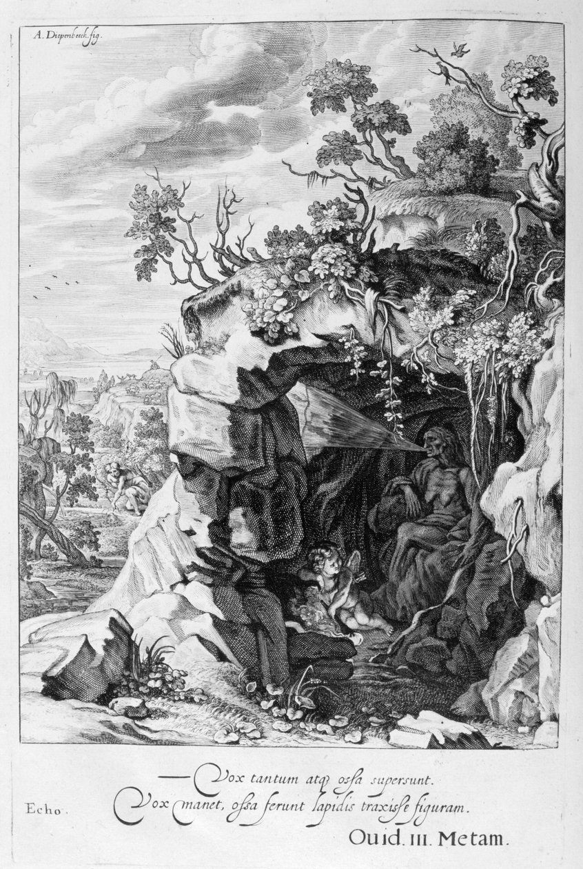 A ninfa Echo se transformou em som, 1655 de Michel de Marolles