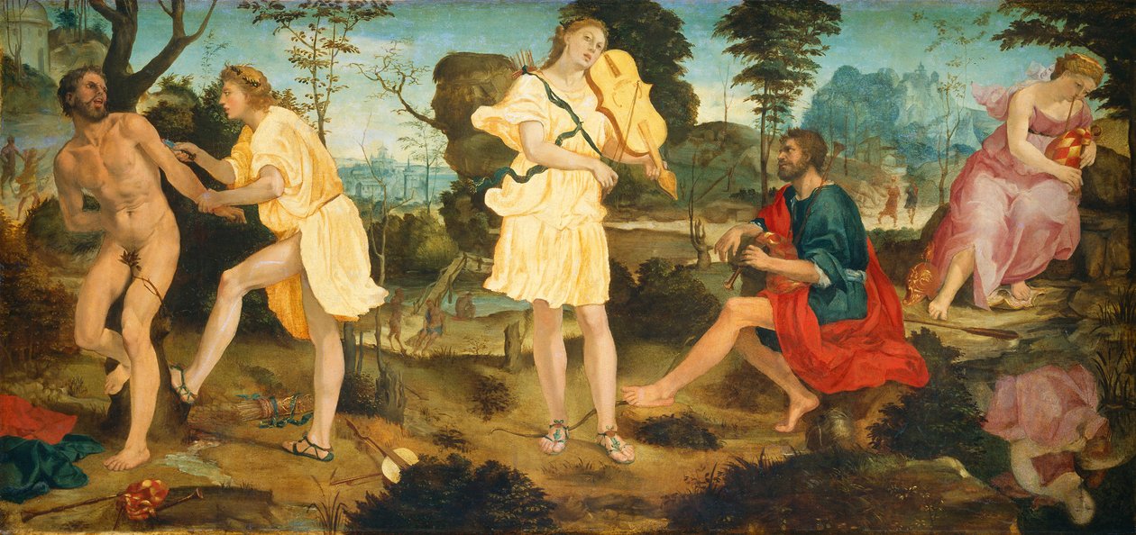 Apolo e Marsyas, c.1540 de Michelangelo Anselmi