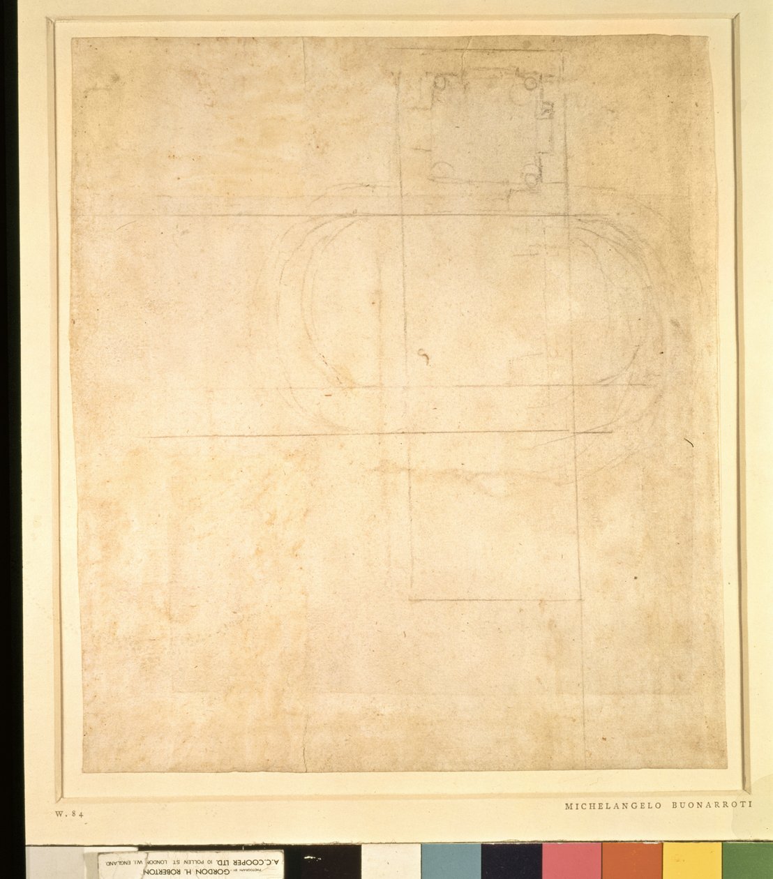 Desenho arquitetônico de Michelangelo Buonarroti