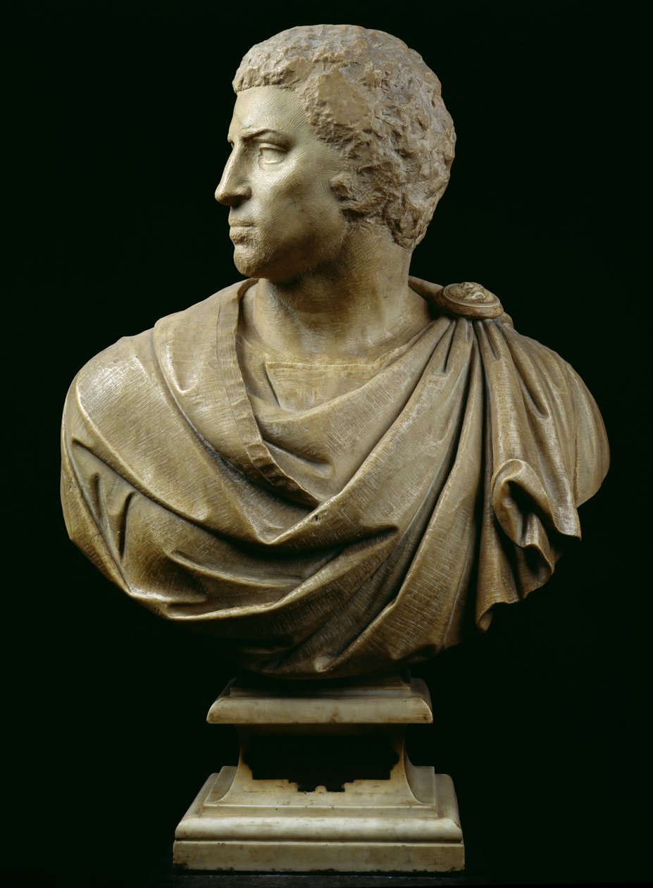 Busto de Brutus (85-42 aC) c.1540 (mármore) (ver também 244606) de Michelangelo Buonarroti