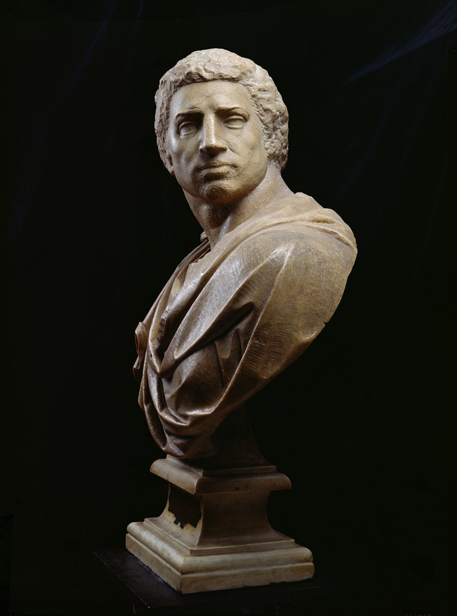 Busto de Brutus (85-42 aC) c.1540 (mármore) (ver também 79848) de Michelangelo Buonarroti