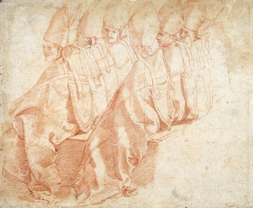 Oito Bispos Sentados de Michelangelo Buonarroti