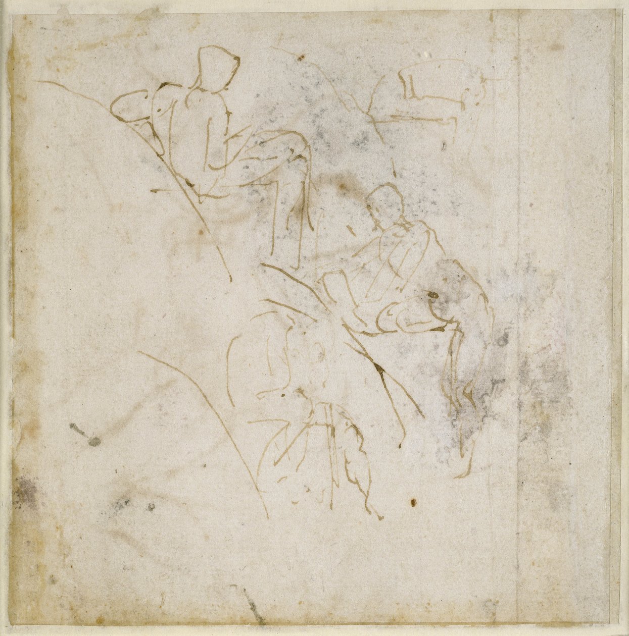 Figura Estudo, c.1511 de Michelangelo Buonarroti