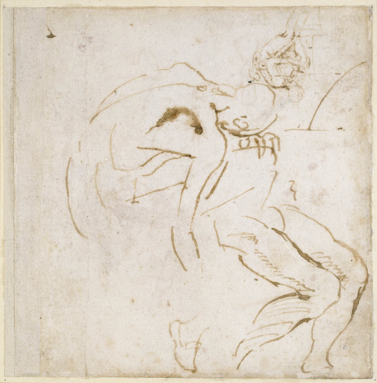 Figura Estudo, c.1511 de Michelangelo Buonarroti