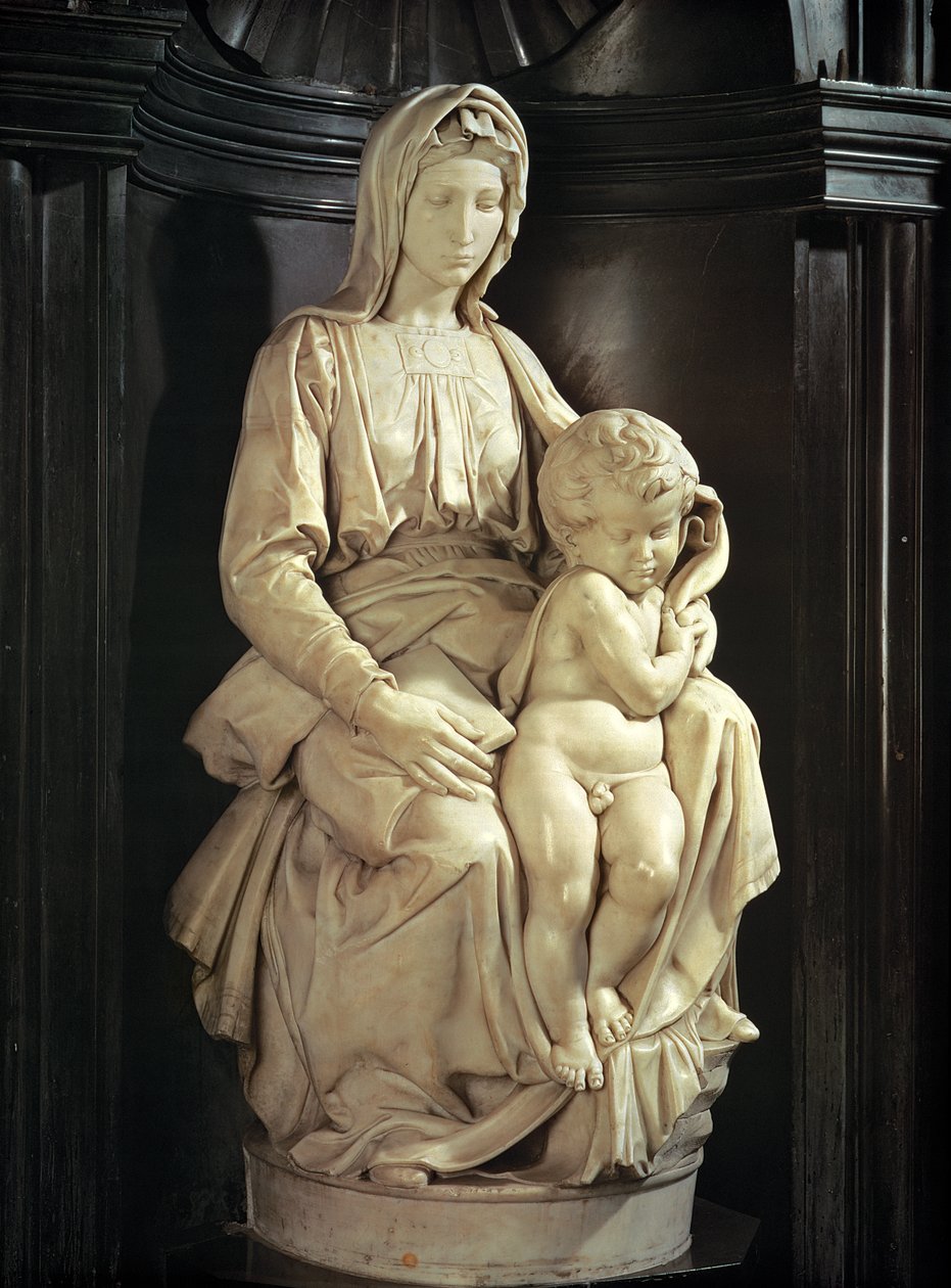 Madonna e criança (mármore) de Michelangelo Buonarroti
