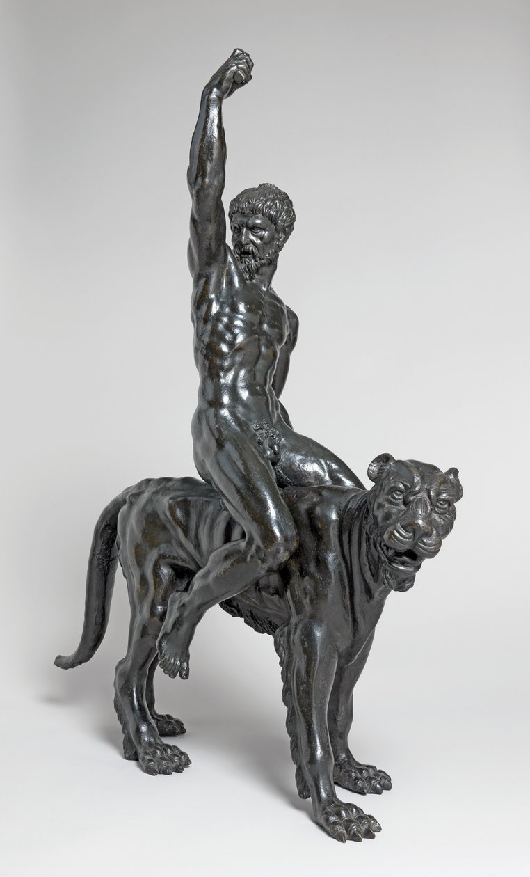 Bacchants nuas montando panteras de Michelangelo Buonarroti