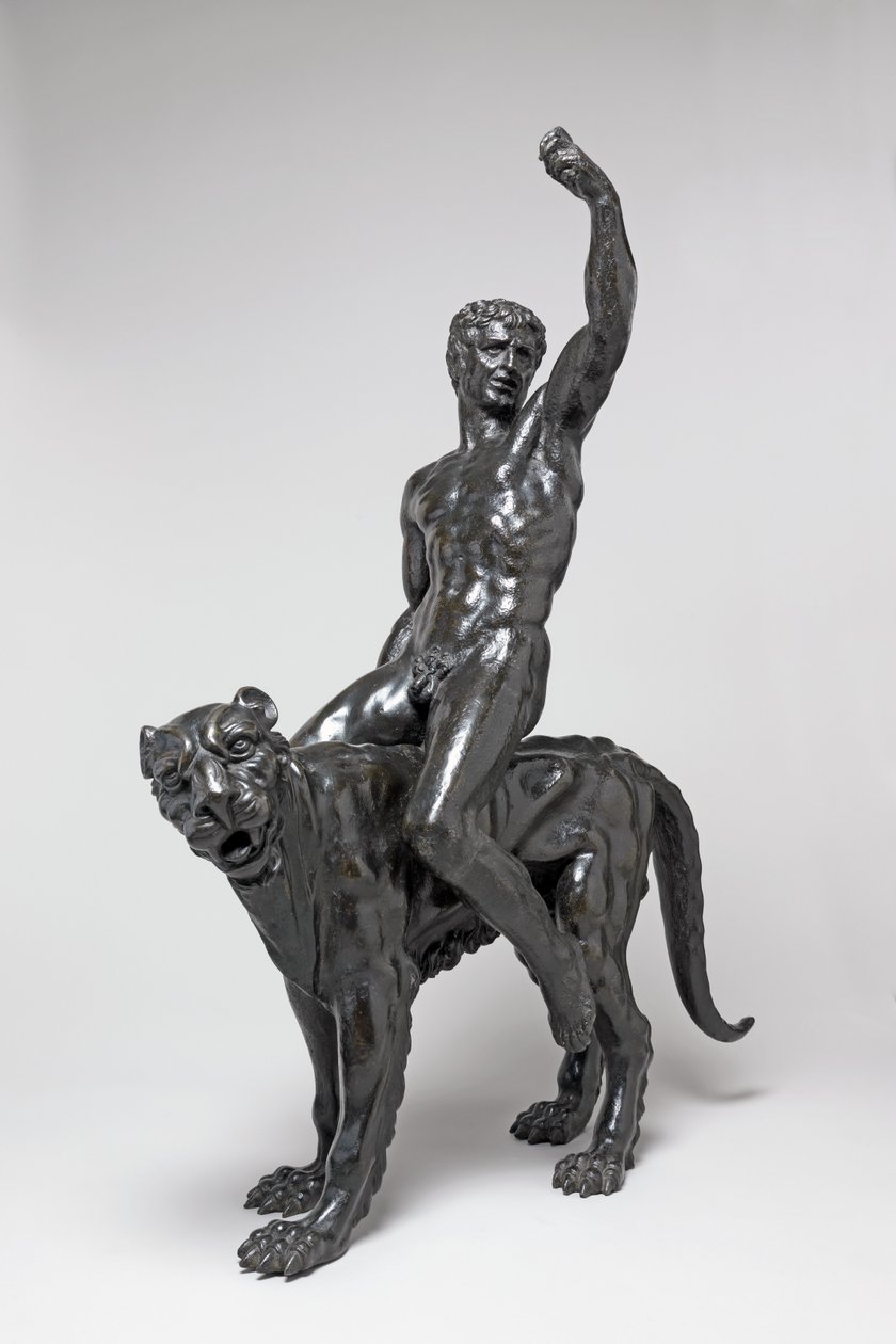 Bacchants nuas montando panteras de Michelangelo Buonarroti