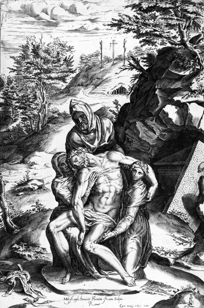 Pieta, gravada por Alberti Cherubino de Michelangelo Buonarroti