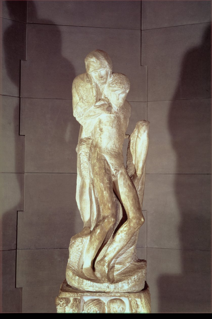 Rondanini Pieta, 1564 (mármore) (ver também 55601) de Michelangelo Buonarroti