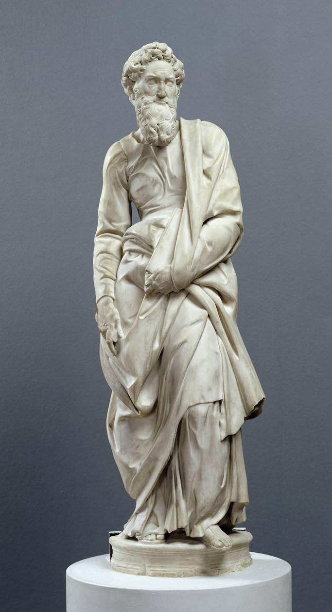 São Paulo, do altar Piccolomini, 1501-4 (mármore) (ver 134172 e 134173) de Michelangelo Buonarroti