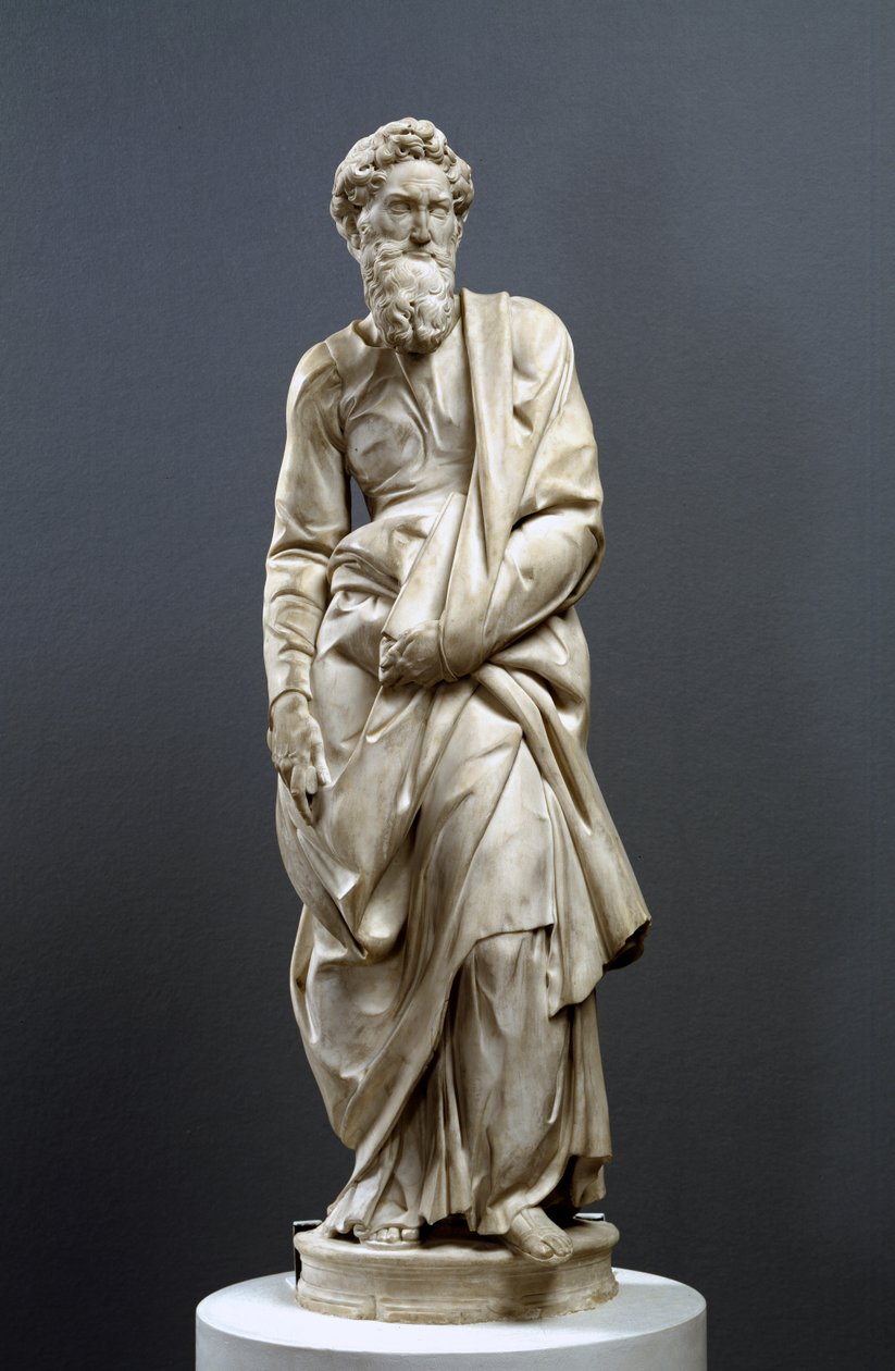 São Paulo, do altar Piccolomini, 1501-4 (mármore) (ver 134171 e 134172) de Michelangelo Buonarroti