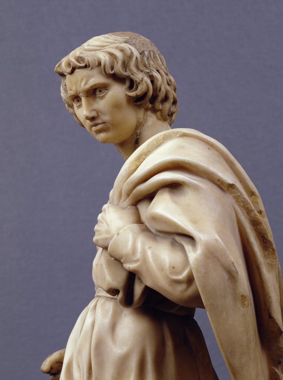 São Proculo, da Arca di San Domenico, 1495 (mármore) (detalhe) (ver 134174) de Michelangelo Buonarroti
