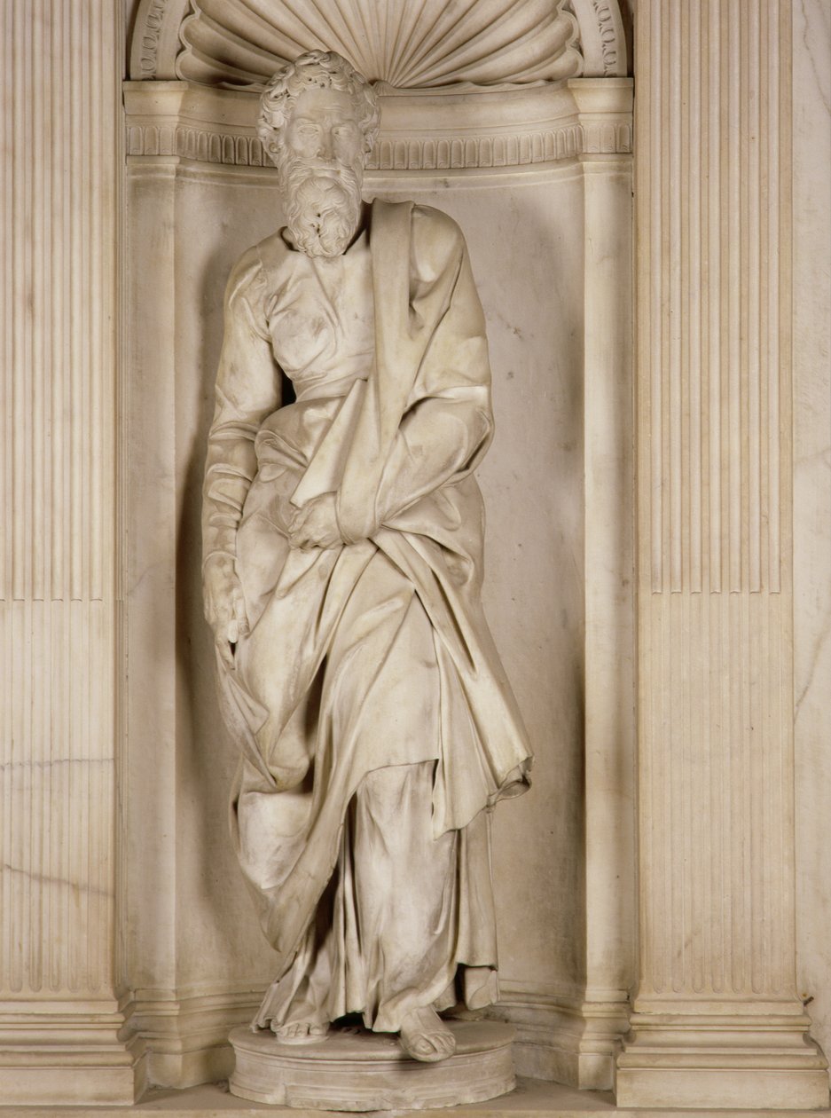 São Paulo, do altar Piccolomini, 1501-4 (mármore) de Michelangelo Buonarroti