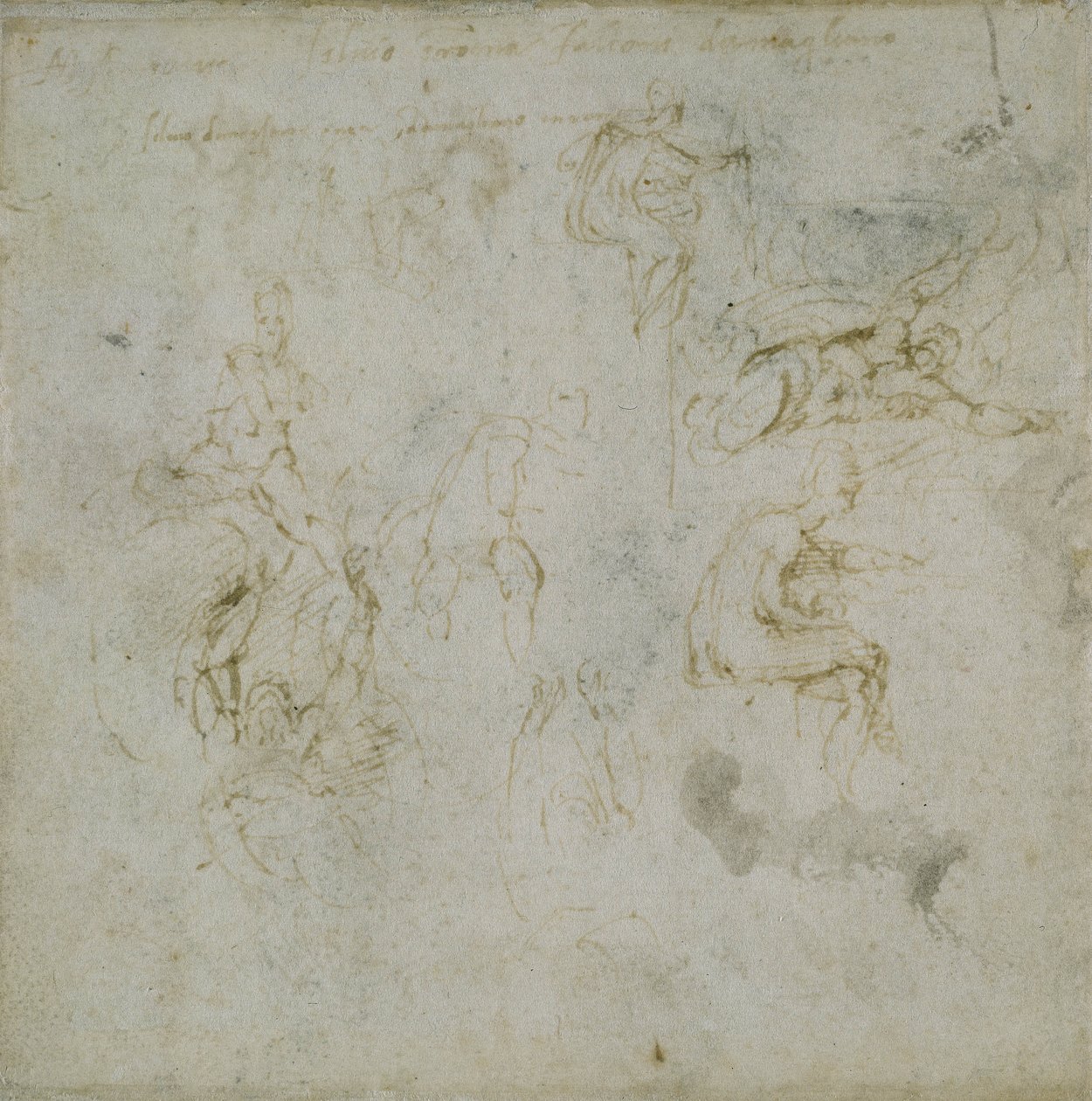 Estudo de Figuras, c.1511 de Michelangelo Buonarroti