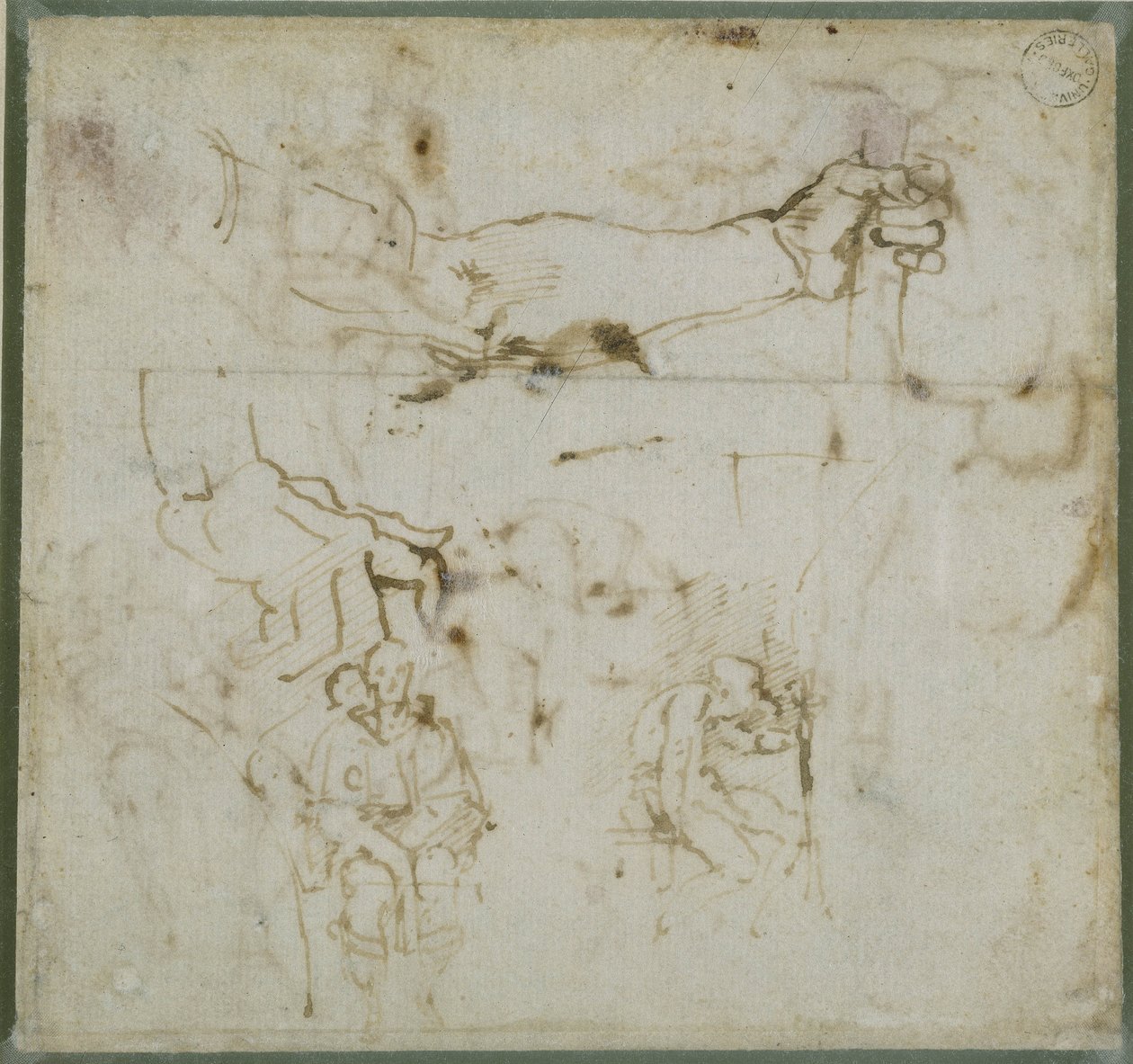 Estudo de um braço, c.1511 de Michelangelo Buonarroti