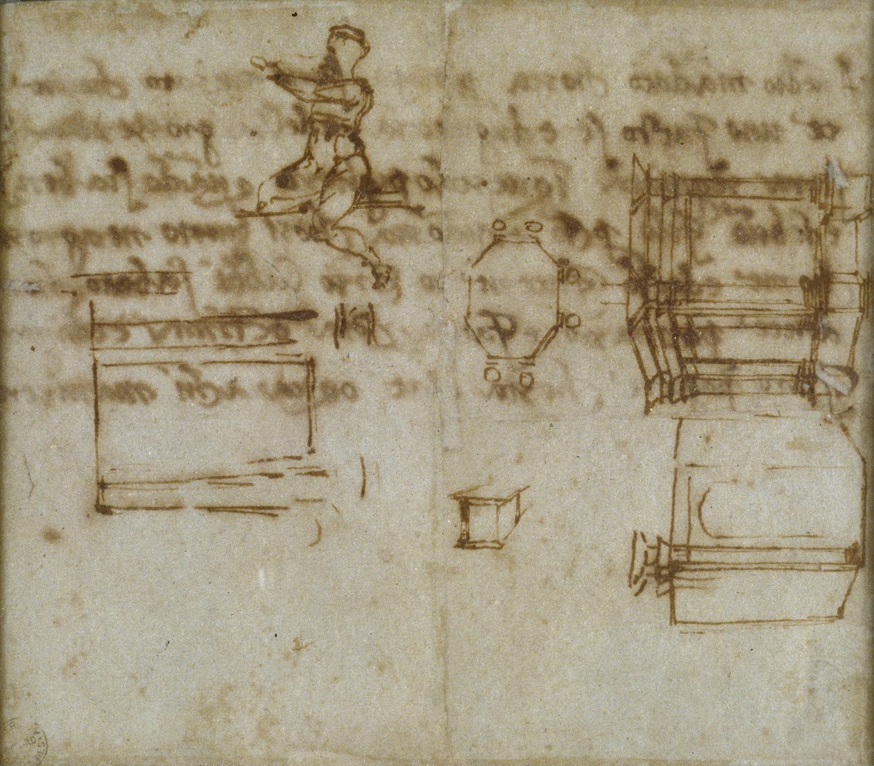Estudo de um edifício octogonal, 1518 de Michelangelo Buonarroti