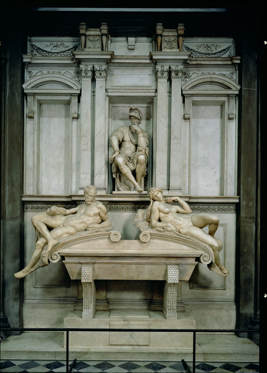 Túmulo de Lorenzo de Medici (1449-92) 1520-34 (mármore) de Michelangelo Buonarroti