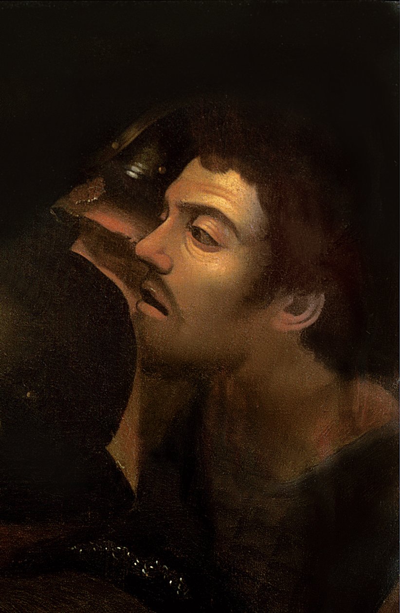 O óleo de Tomando de Cristo sobre tela detalhe de 204177 de Michelangelo Merisi Caravaggio