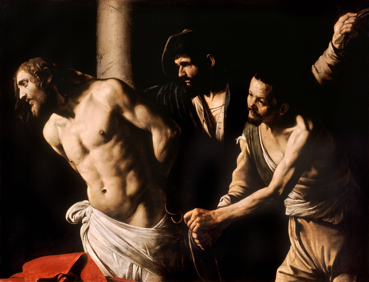 Cristo na coluna de Michelangelo Merisi Caravaggio