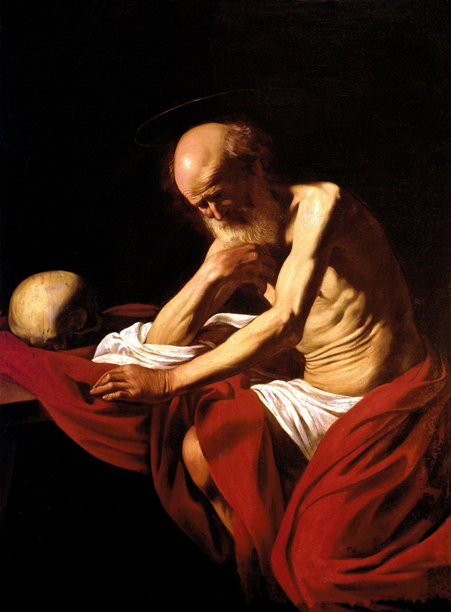 São Jerônimo penitente de Michelangelo Merisi Caravaggio