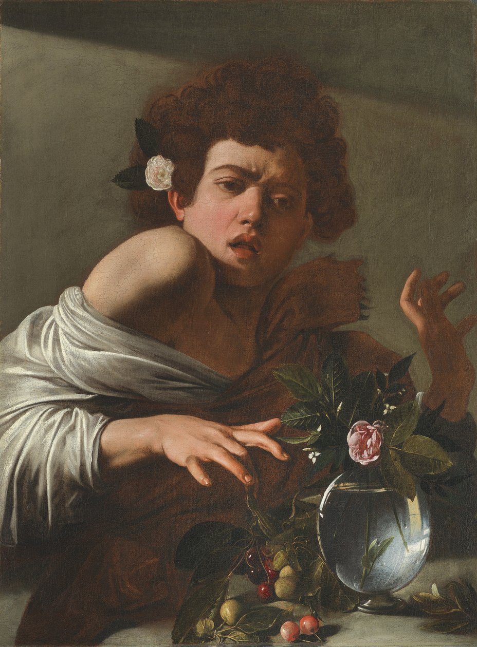 Menino mordido por um lagarto, c.1595-1600 de Michelangelo Merisi Caravaggio
